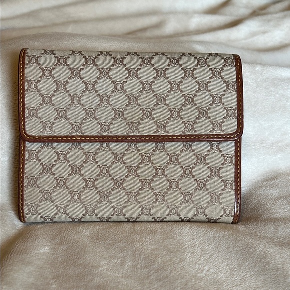 Handbags - Celine Macadam large canvas trifold wallet with leather trim- Gorgeous!
